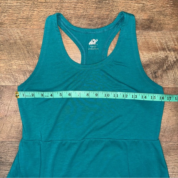 Eastern Mountain Sports Fully Lined Turquoise Sleeveless Dress with Pockets - Picture 8 of 11